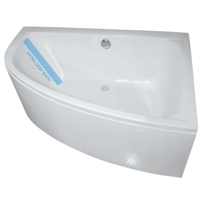 Sonas Maya Offset Corner Bath With Panel 1500mm x 1000mm