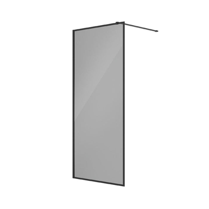 Sonas Mirage Wetroom Panel - 8mm Smoked Glass - Matt Black