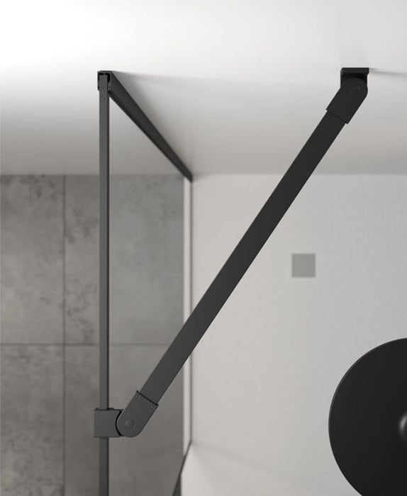 Sonas Mirage Wetroom Panel - 8mm Smoked Glass - Matt Black