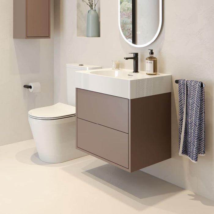 Sonas Pulse Two Drawer Wall Hung Vanity Unit with Ceramic Basin