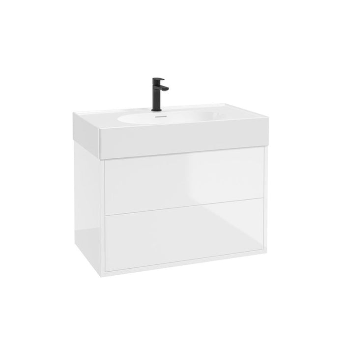 Sonas Pulse Two Drawer Wall Hung Vanity Unit With Ceramic