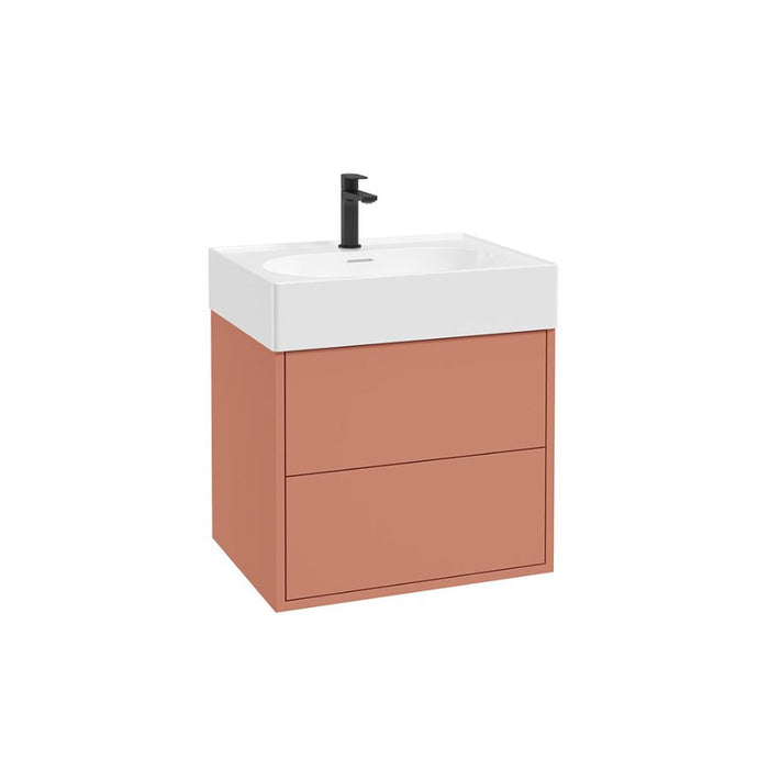 Sonas Pulse Two Drawer Wall Hung Vanity Unit With Ceramic