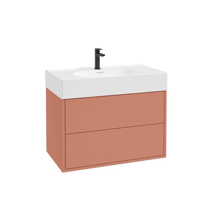 Sonas Pulse Two Drawer Wall Hung Vanity Unit With Ceramic