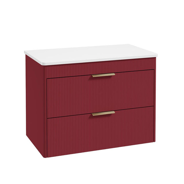Sonas Reed 2 Drawer Wall Hung Vanity Unit With Countertop