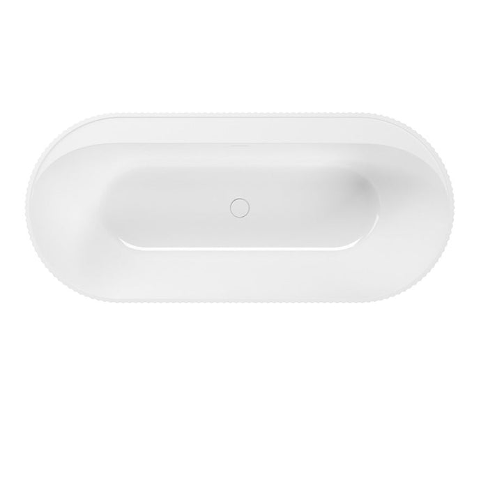 Sonas Reed Fluted Double Ended Freestanding Bath - 1700mm x