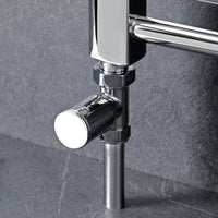 Sonas Round Straight Radiator Valves - Chrome Heating