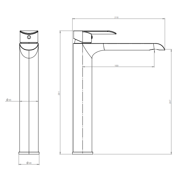 Sonas Scope Tall Basin Mixer Tap - Tall Basin Mixer Taps