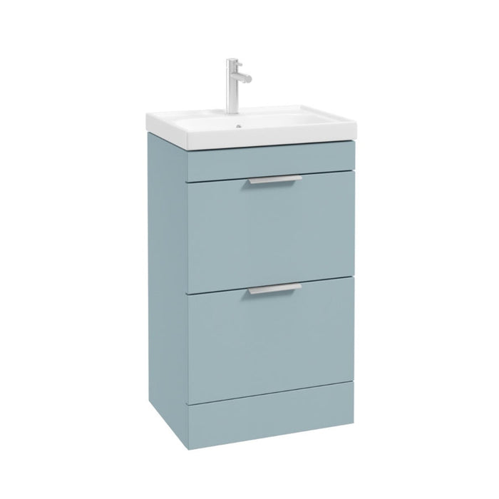 Sonas Stockholm 2 Drawer Floorstanding Vanity Unit With Slim Basin And Handle - 500mm