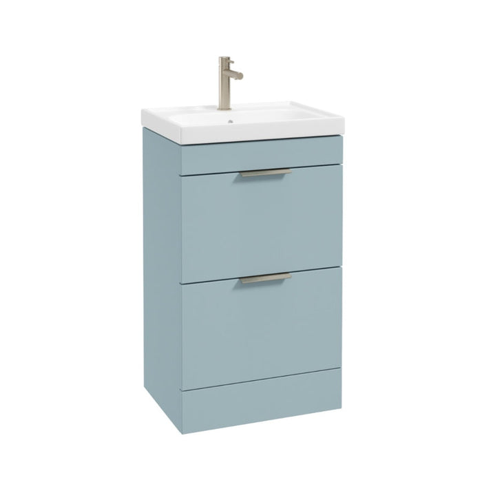 Sonas Stockholm 2 Drawer Floorstanding Vanity Unit With Slim Basin And Handle - 500mm