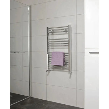 Sonas Straight Heated Towel Rail - 800mm X 500mm / Chrome