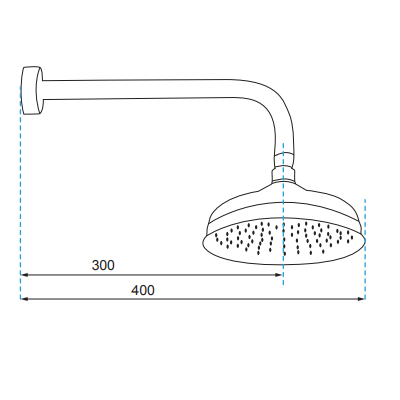 Sonas Traditional Lever 8 Shower Head - Chrome - Shower