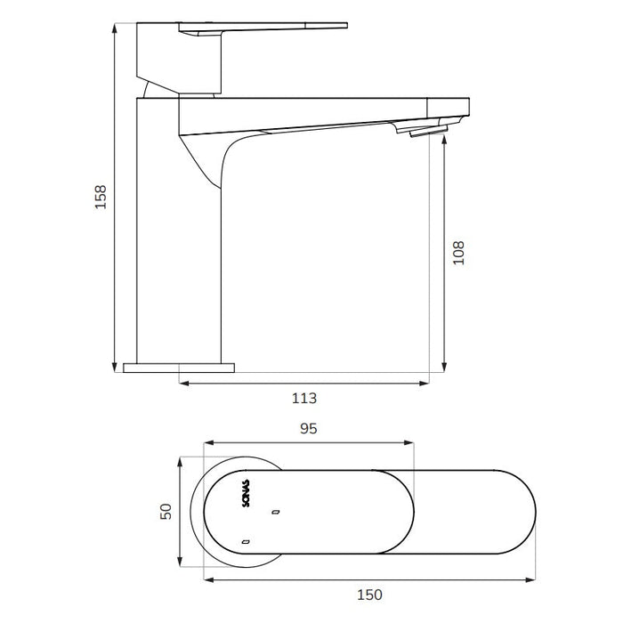 Sonas Urban Living Basin Mixer Tap - Basin Mixer Taps