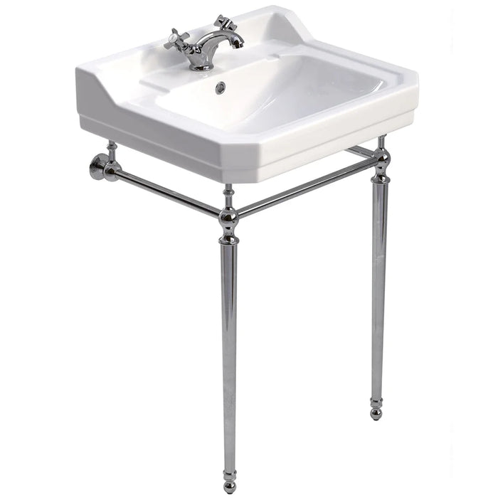 Sonas Westbury Basin With Chrome Stand - 610mm / 1 Tap Hole