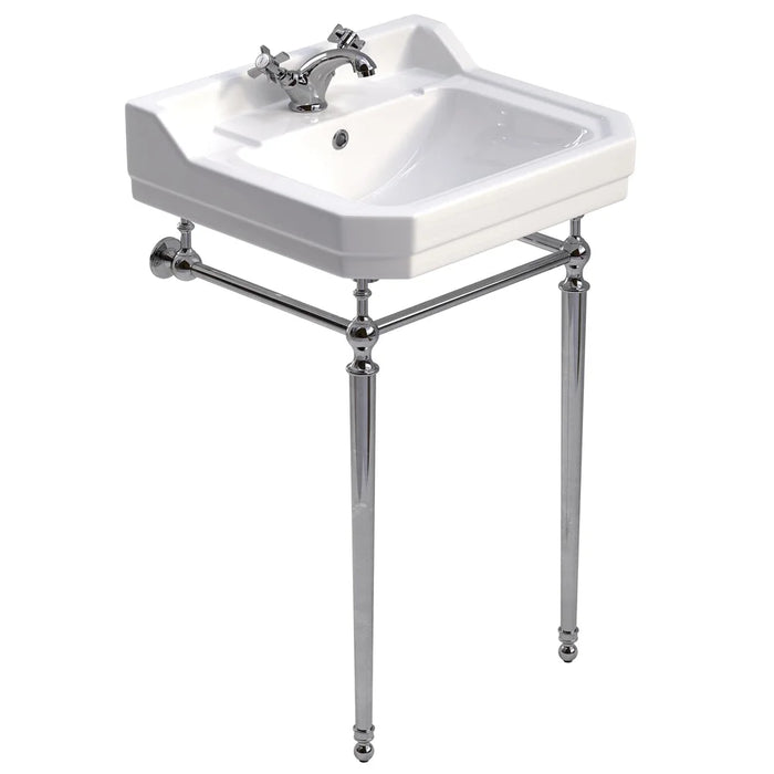 Sonas Westbury Basin With Chrome Stand - 550mm / 1 Tap Hole