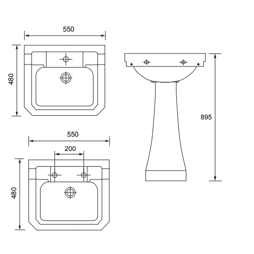Sonas Westbury Basin With Chrome Stand - Basins