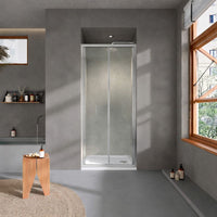 Tailored 6mm Recessed Bifold Shower Door - Chrome