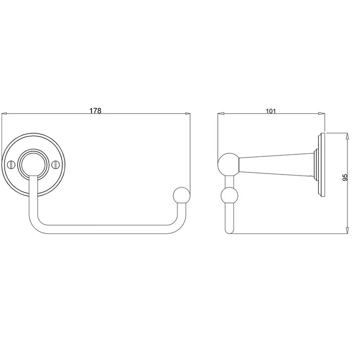 Burlington Traditional Toilet Roll Holder Chrome