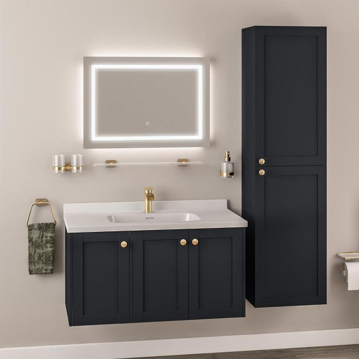 Eastbrook Hardwick 2 Door Tall Wall Hung Tall Storage Unit - 1500mm High