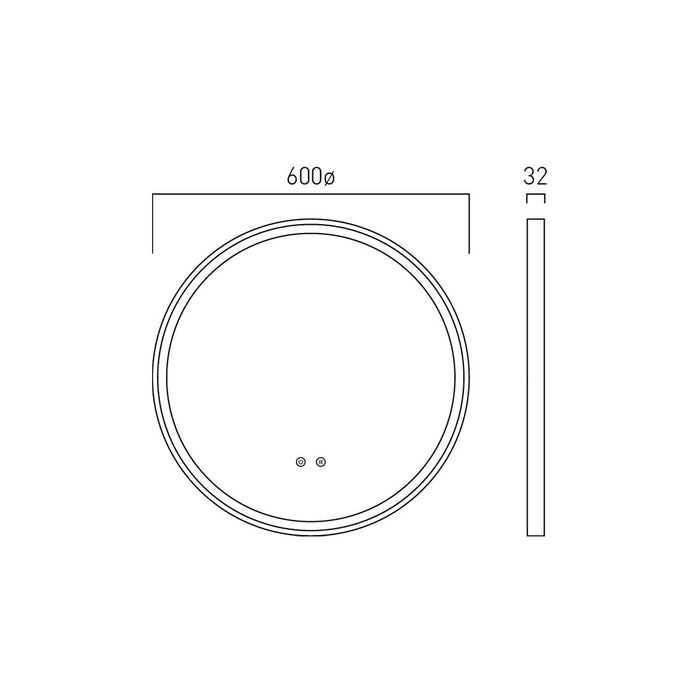Vado Cameo Round Illuminated Mirror - Illuminated Mirrors