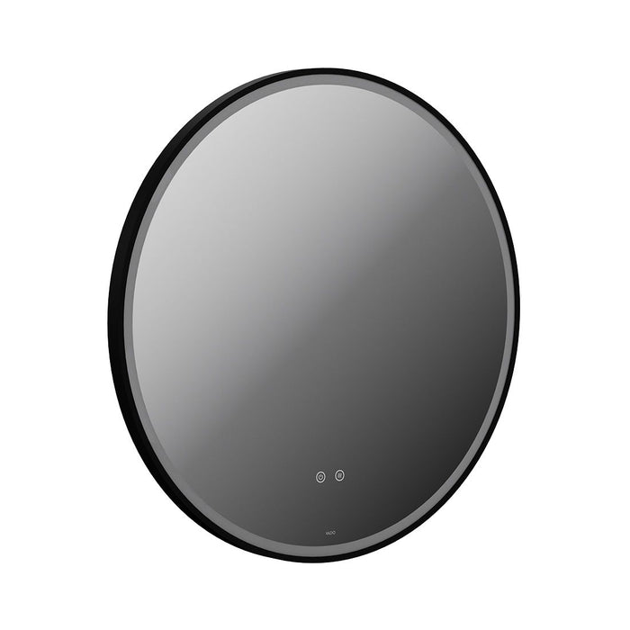 Vado Cameo Round Illuminated Mirror - Matt Black / 800mm x