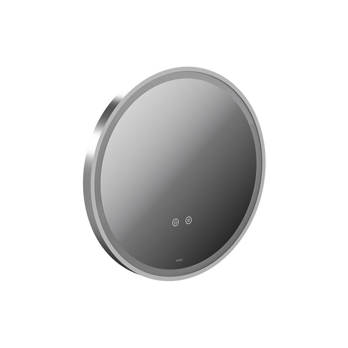 Vado Cameo Round Illuminated Mirror - Satin Chrome / 500mm