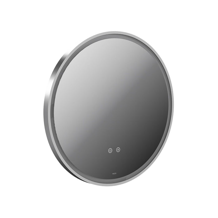 Vado Cameo Round Illuminated Mirror - Satin Chrome / 600mm