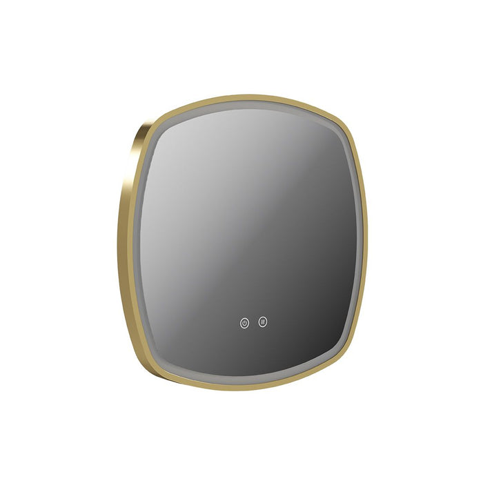 Vado Cameo Soft Square Illuminated Mirror - Satin Brass