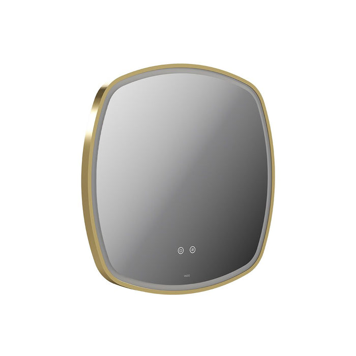 Vado Cameo Soft Square Illuminated Mirror - Satin Brass