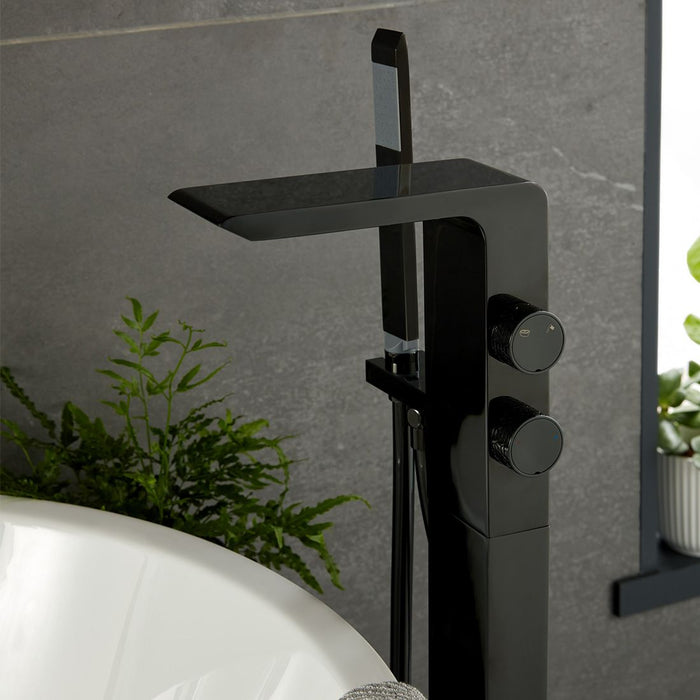 Vado Omika Noir Floorstanding Bath Shower Mixer Tap