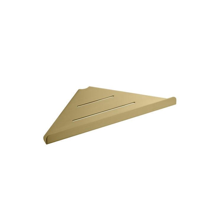 Vado Shama Corner Bathroom Shelf - Brushed Gold - Shelves
