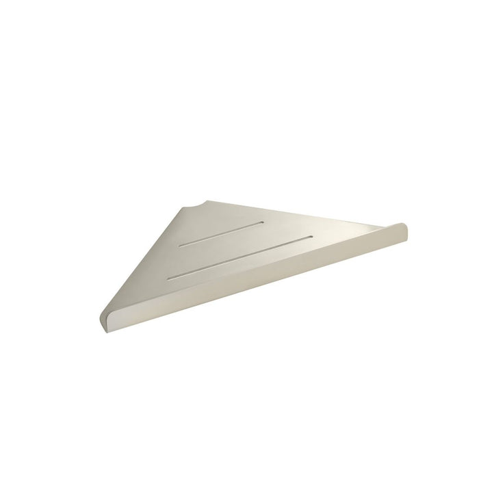 Vado Shama Corner Bathroom Shelf - Brushed Nickel - Shelves