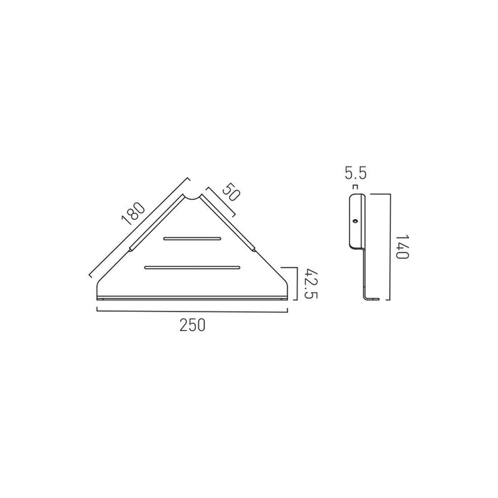 Vado Shama Corner Bathroom Shelf - Shelves