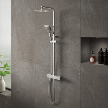 Tailored Square Shower Set & Basin Mixer Tap Package