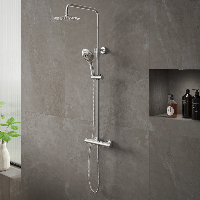 Tailored Round Shower Set & Basin Mixer Tap Package