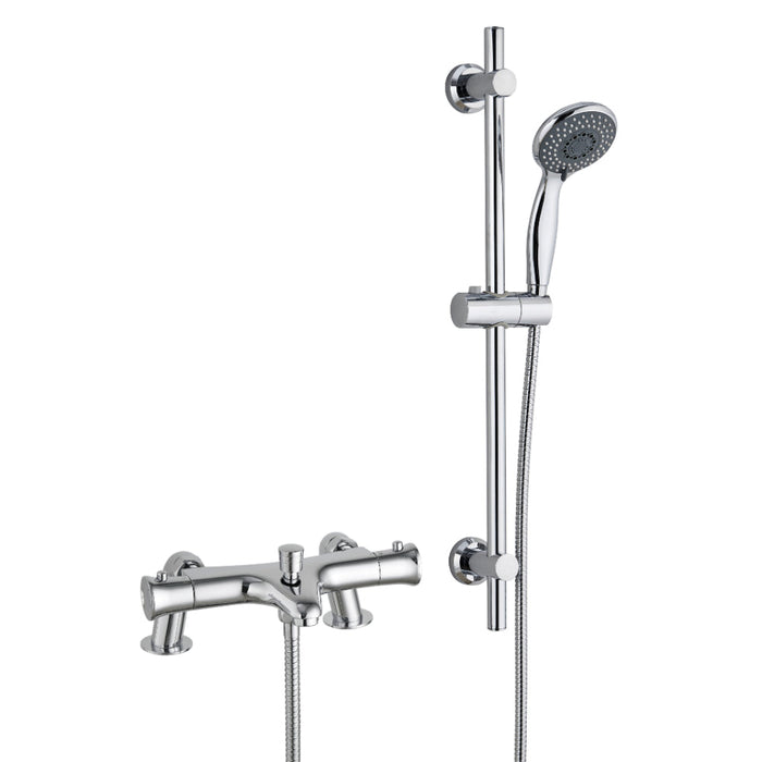 Tailored Plumb Essentials Thermostatic Bath Shower Mixer Riser Kit - Chrome