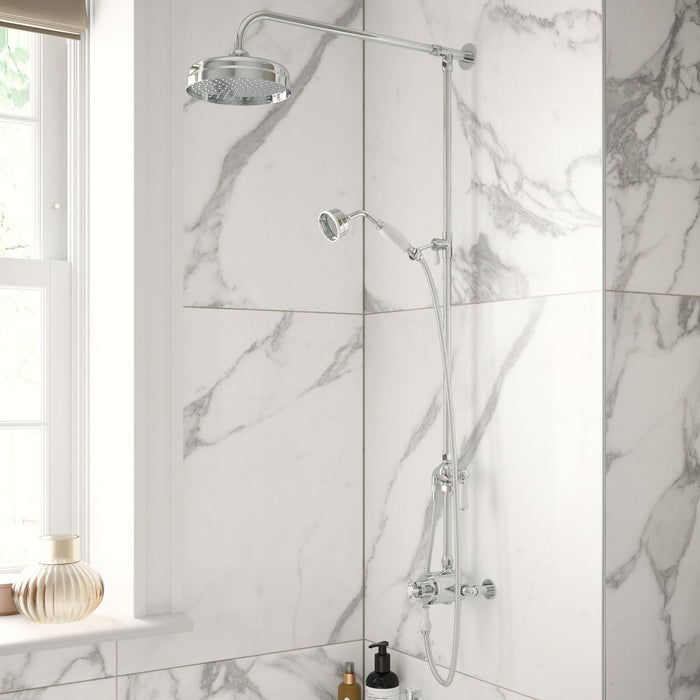 Tailored Tenby Traditional Dual Control Shower Kit - Chrome