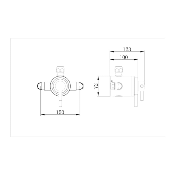 Tailored Conwy Exposed Concentric Thermostatic Shower Mixer Valve