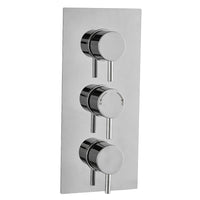 Tailored 2 Outlet 3 Handle Round Concealed Thermostatic Shower Valve