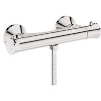Tailored Thermostatic Bath Shower Mixer Valve with Bottom Outlet - Chrome