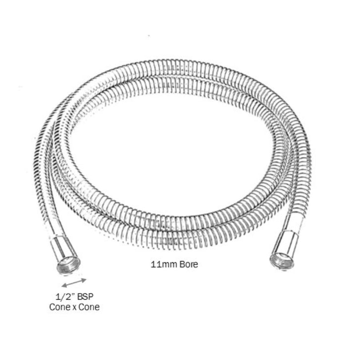 Tailored Plumb Essentials Stainless Steel Shower Hose