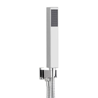 Tailored Square Shower Elbow Wall Outlet with Shower Handset and Hose - Chrome