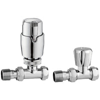 Tailored Thermostatic Controlled Straight Radiator Valves Pair