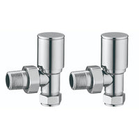 Tailored Modern Round Angled Radiator Valves Pair
