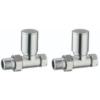 Tailored Modern Round Straight Radiator Valves Pair