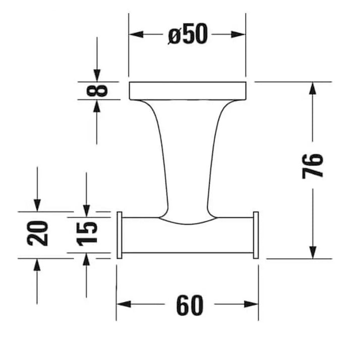 Duravit Starck T Double Robe Hook