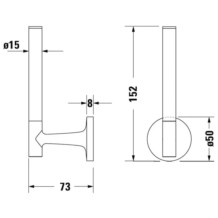 Duravit Starck T Spare Toilet Roll Holder