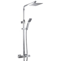 Tailored Plumb Essentials Square Thermostatic Overhead Shower Kit