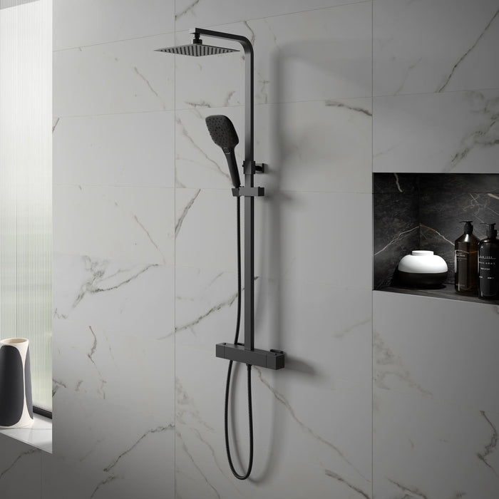 Tailored Square Shower Set & Basin Mixer Tap Package