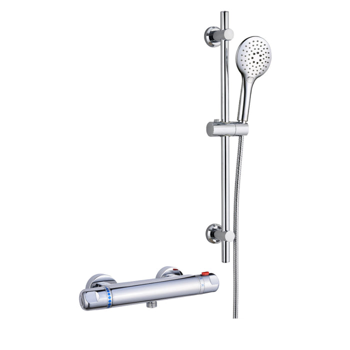 Tailored Bala Low Pressure High-Flow Riser Shower Kit - Chrome