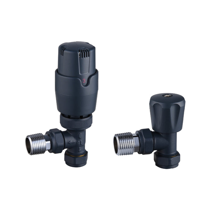 Tailored Thermostatic Controlled Angled Radiator Valves Pair